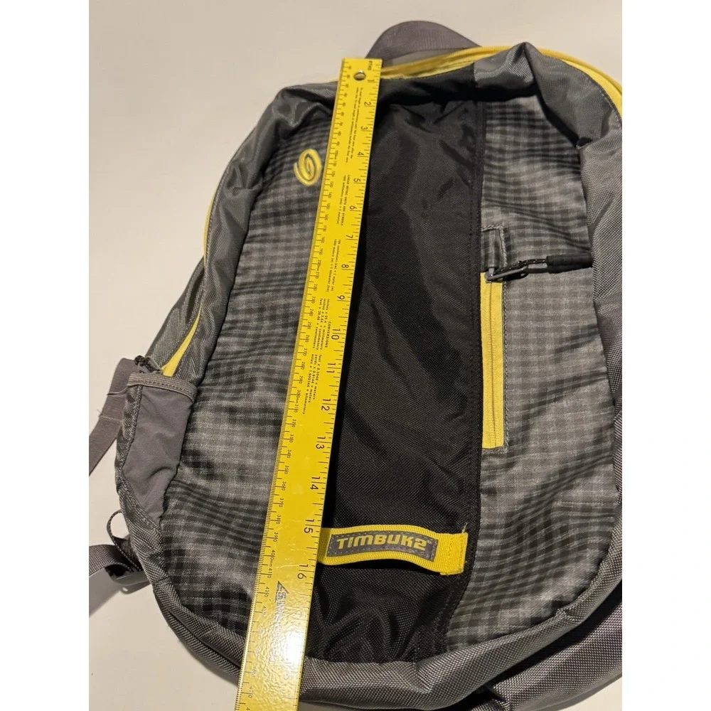 Timbuk2 Backpack Medium Gray Black And Yellow Laptop Bag
